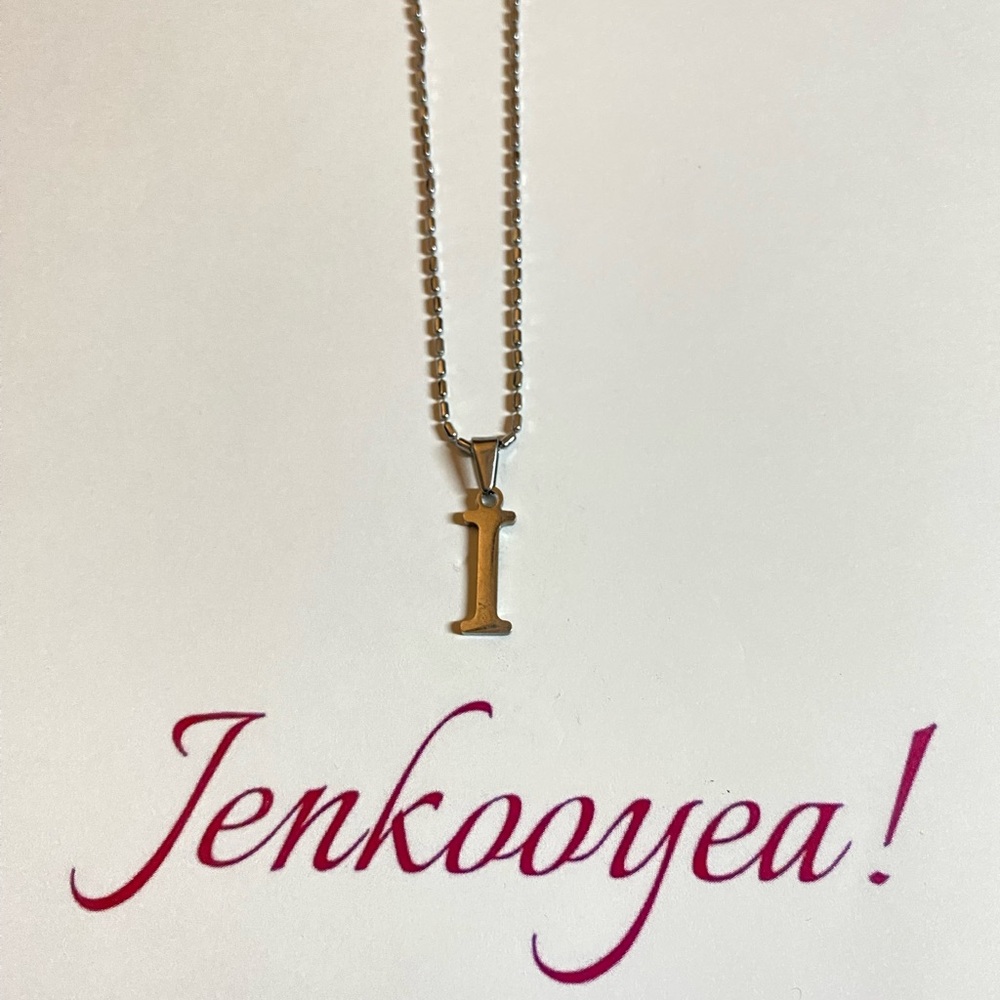 Silver Initial Pendant Necklace